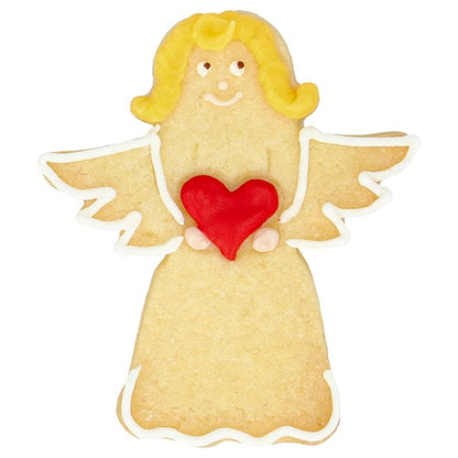 Cookie cutter angel with heart 7 cm