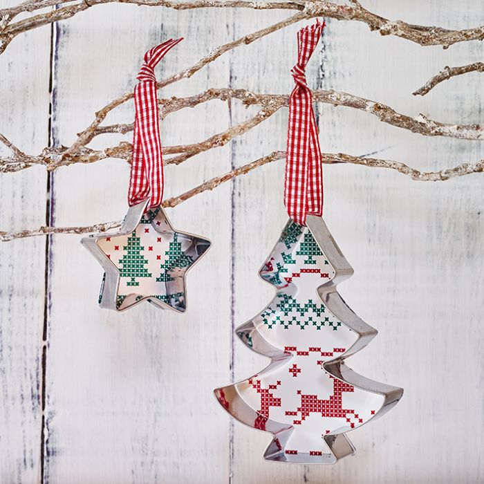 Utstickare julgran 8 cm