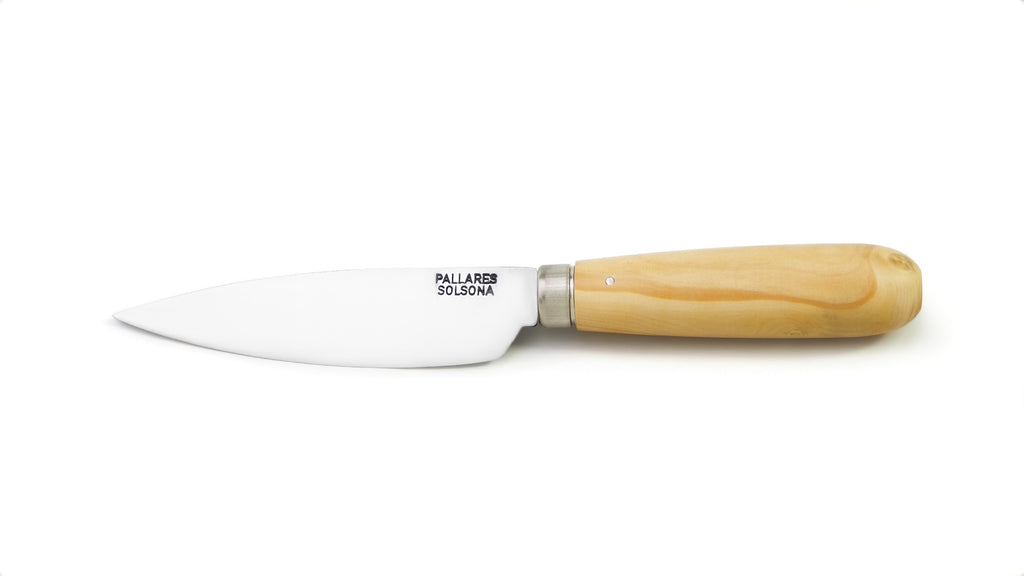 Pallarès paring knife 9 cm, carbon steel and box wood