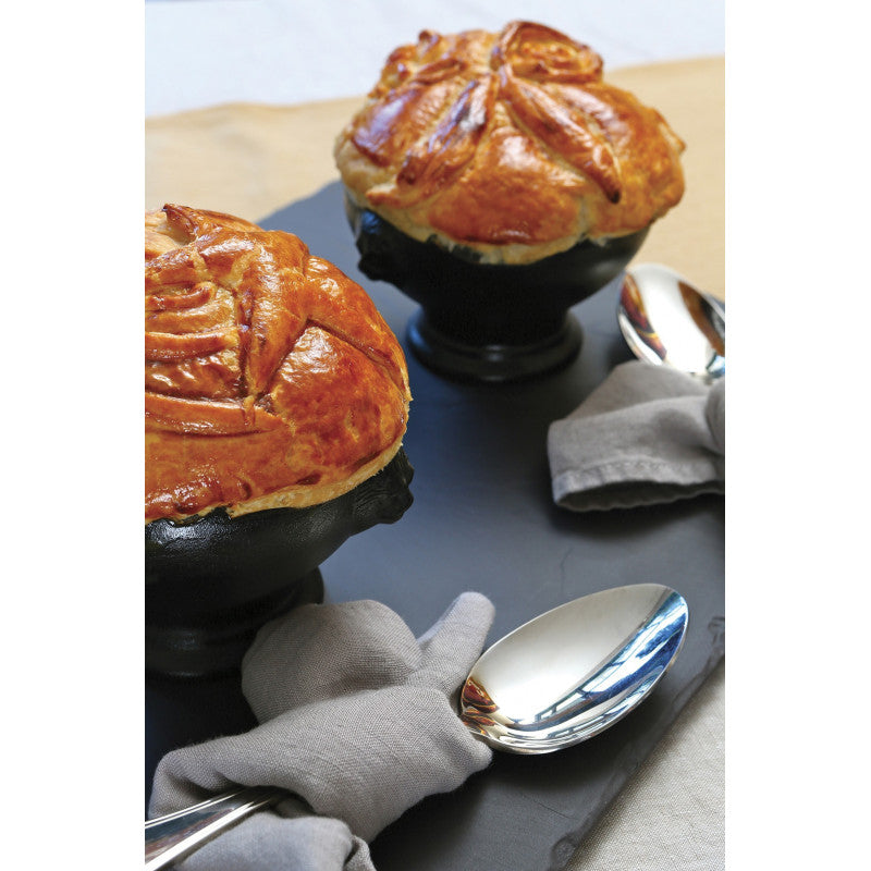 Revol soppskål lejonhuvud, svart