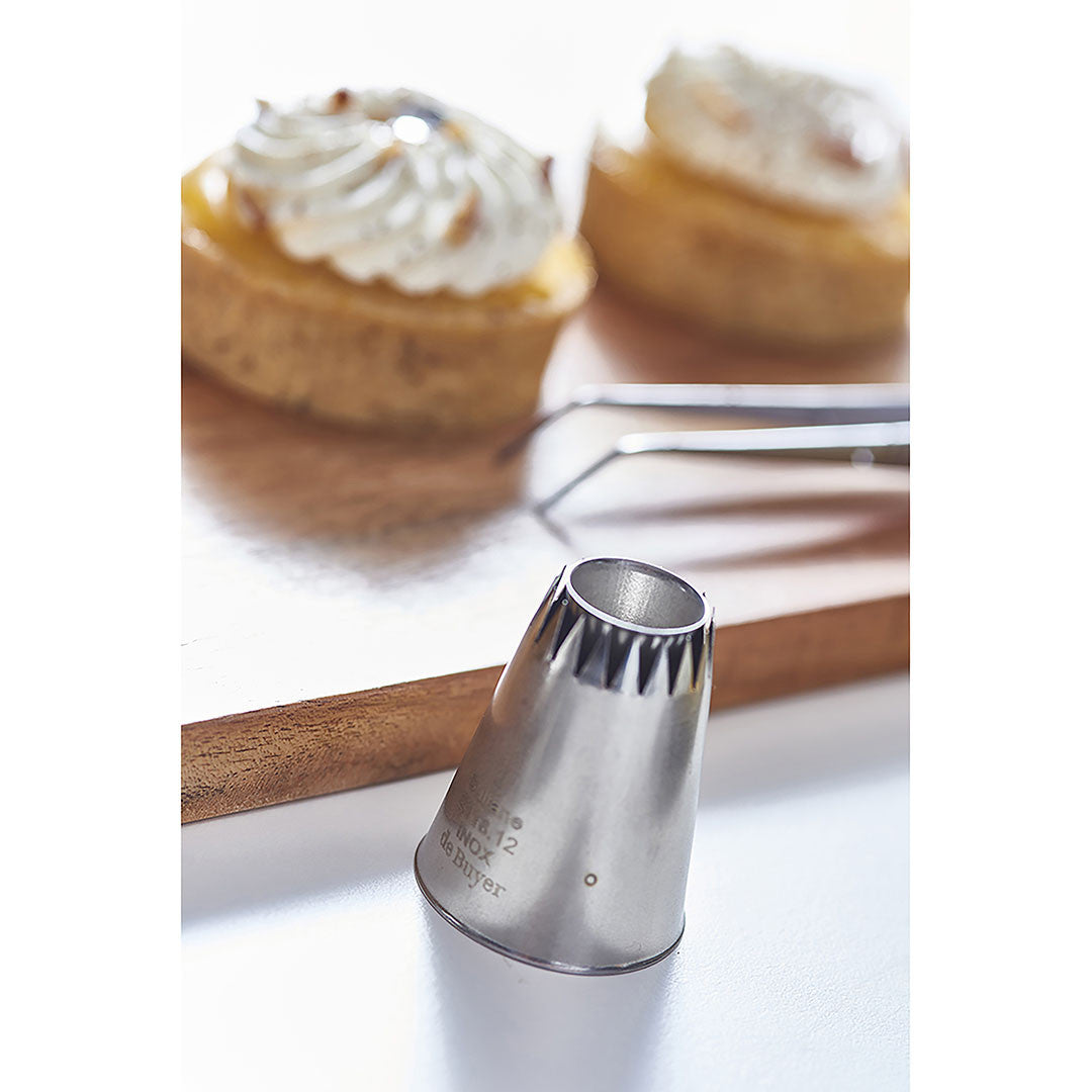 De Buyer sultantyll, liten, kannellerad, platt mittdel